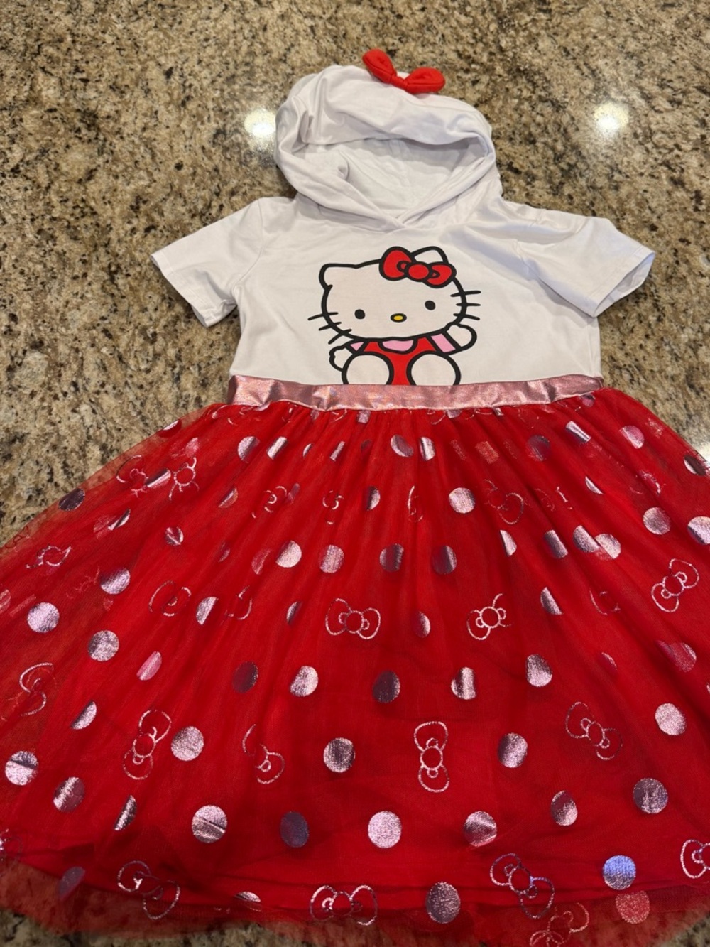 Hello Kitty Light Pink Graphic Hooded Top